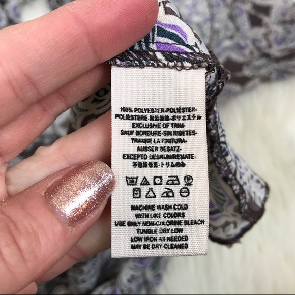 Free People Smooth Operator Bell Sleeve Vintage 60s Mini Dress Psychedelic - Picture 8 of 8